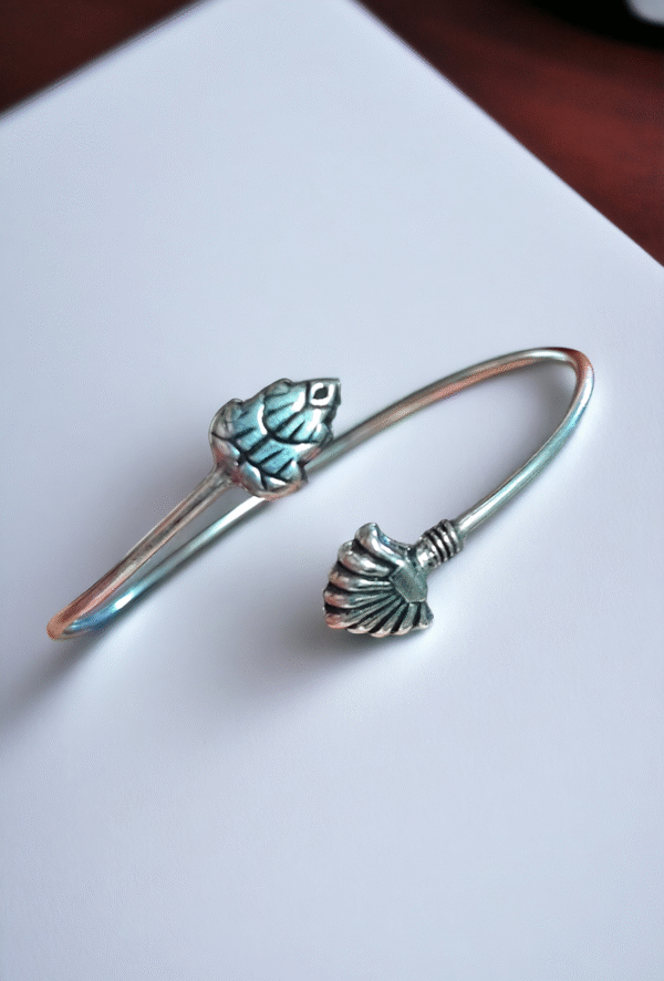 Vintage tribal oxidized bracelet adjustable