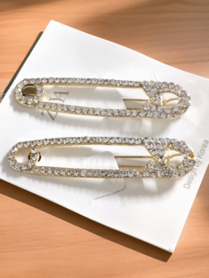 Safety pin hair clip set - edgy fashion