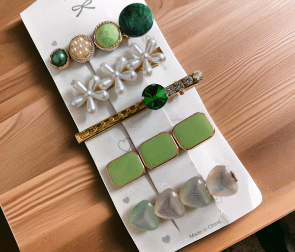 Luxury Korean clip card - 5 elegant clips