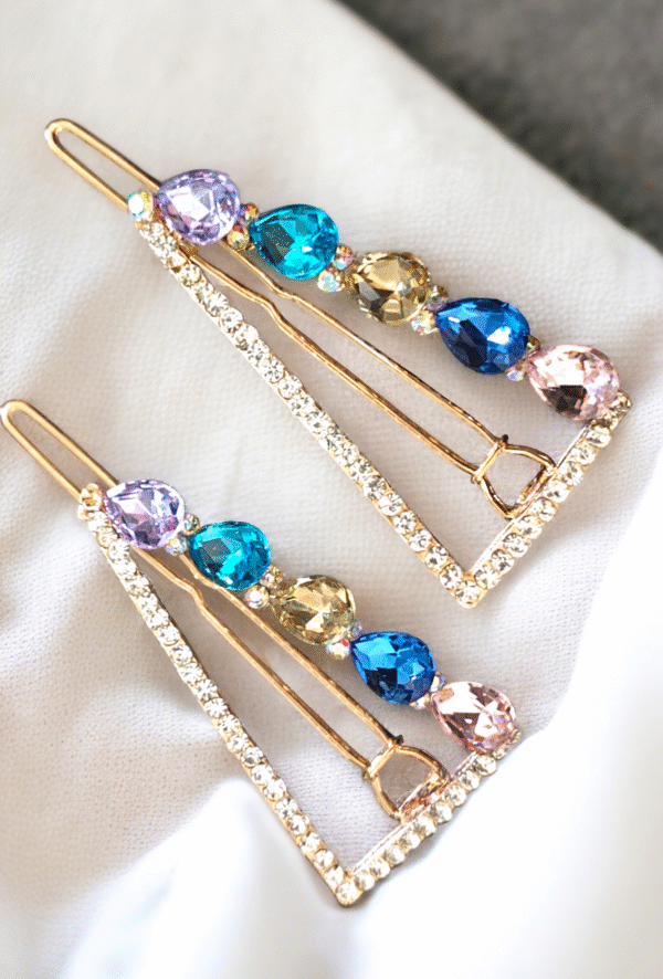 Stone fancy hair clips - elegant and stylish