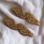 Stone infinity hair clip - glamorous accessory