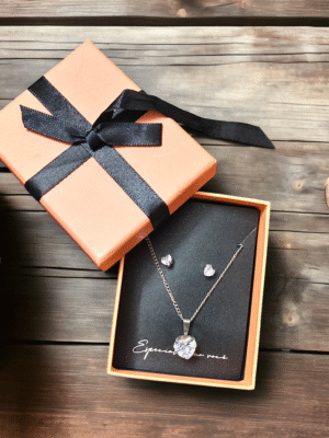Korean pendant set with earrings for gifting