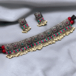 German silver choker necklace set