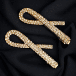 Designer stone hair clips - stylish accessory
