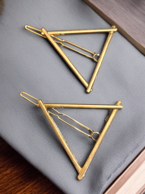 Triangle design hair clips - bold and modern