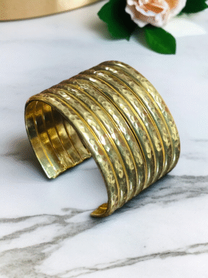 Minimalist brass power cuff