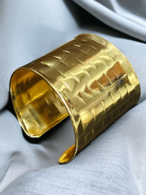 Rustic open brass cuff