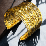 Tribal style brass cuff