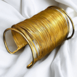 Antique finish brass statement cuff