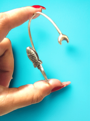 Oxidized tribal design bracelet