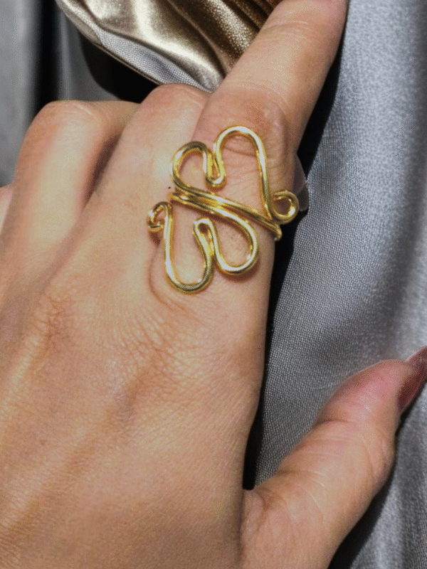 Handcrafted brass ring adjustable