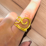 Handcrafted brass ring adjustable
