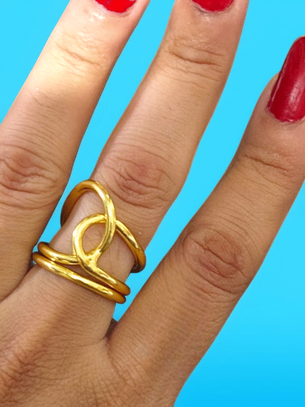 Handcrafted brass ring adjustable