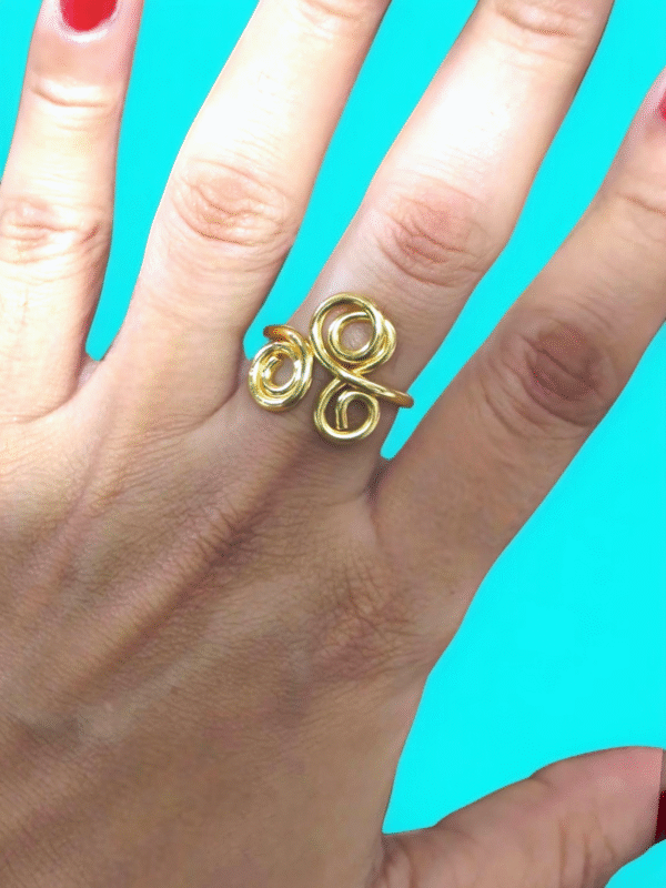 Handcrafted brass ring adjustable
