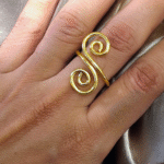 Handcrafted brass ring adjustable