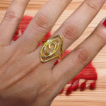 Handcrafted brass ring adjustable