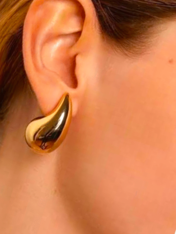 Shine finish Korean drop earrings