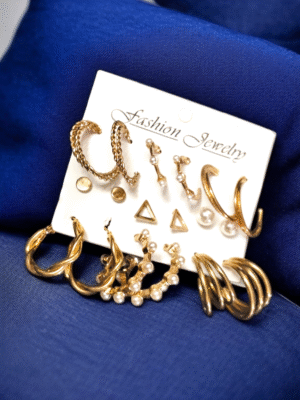 Korean earring combo card 9 pcs