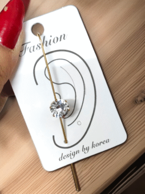 Bold brass ear cuff single earring