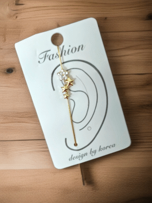 Antique style brass cuff earring
