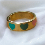 Adjustable heart charm ring