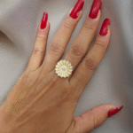 Daisy floral fashion ring